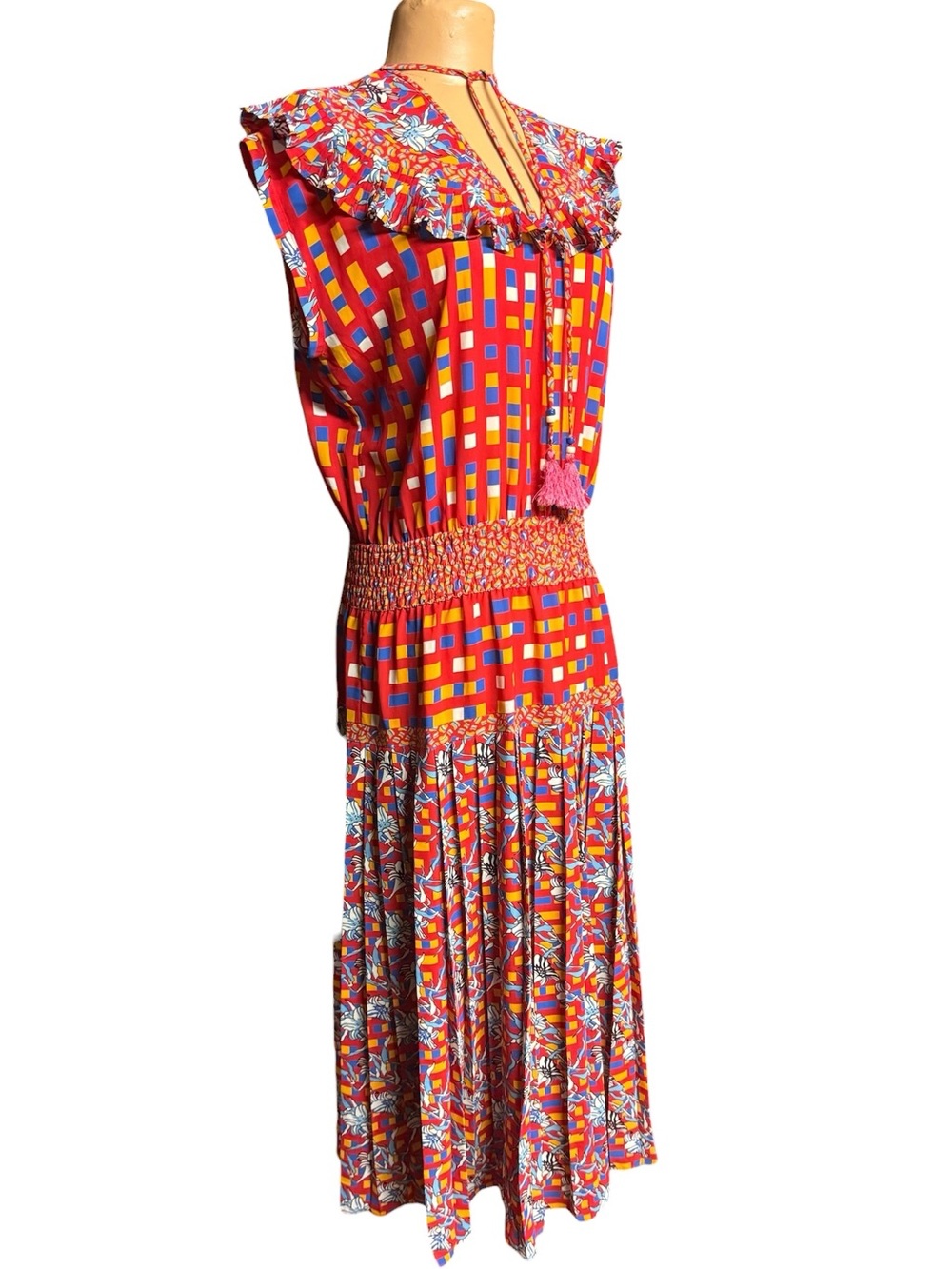 Diane Freis, Vintage Vibrant Multi Color Dress